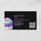 Holografischer Glitzer Cake Zuhause made Cupcakes Visitenkarte (Rückseite)