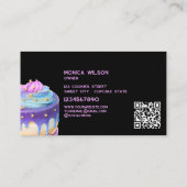 Holografischer Glitzer Cake Zuhause made Cupcakes Visitenkarte (Rückseite)