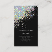 Holografischer Glitzer-Display für Schwarzerring-S Visitenkarte (Rückseite)