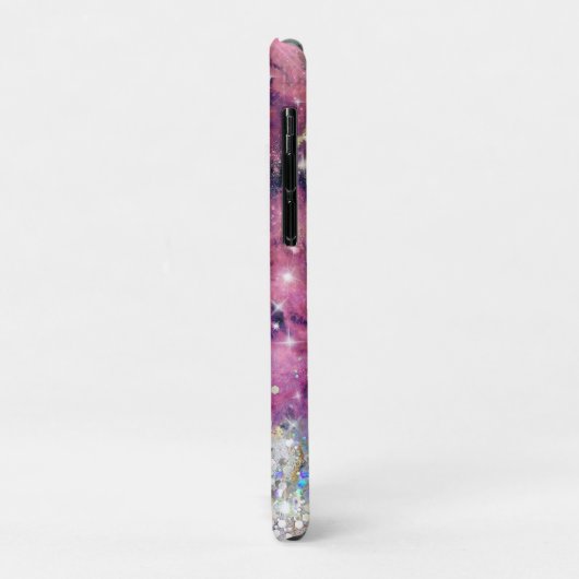 Holografischer Glitzer Einzigartiger goldrosa Marm Case-Mate iPhone Hülle (Hinten/Links)