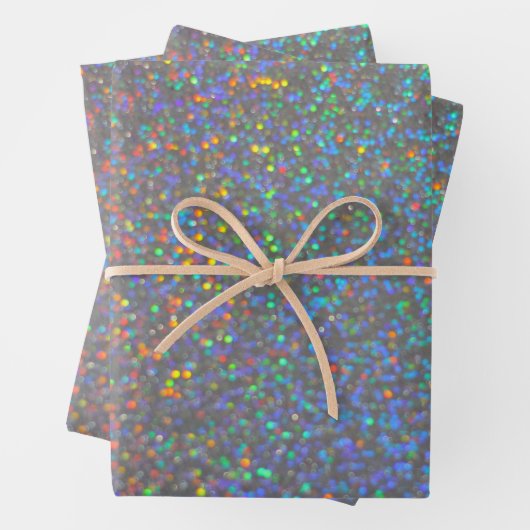 holografischer Glitzer Geschenkpapier Set (Beispiel)