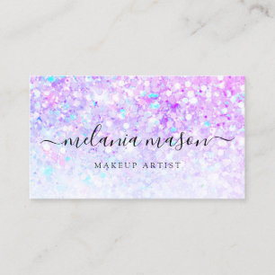 Holografischer Glitzer Glitzern Beauty Salon Moder Visitenkarte