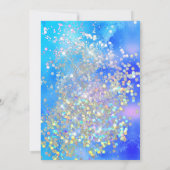 Holografischer Glitzer-Glitzern des lebhaften Blue Einladung (Rückseite)