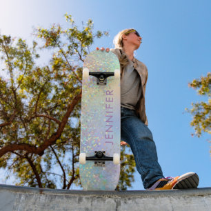 Holografischer Glitzer Glitzern Girly Skateboard