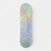 Holografischer Glitzer Glitzern Girly Skateboard (Vorne)