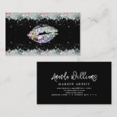 Holografischer Glitzer Glitzern Lips Einzigartig S Visitenkarte (Vorne/Hinten)