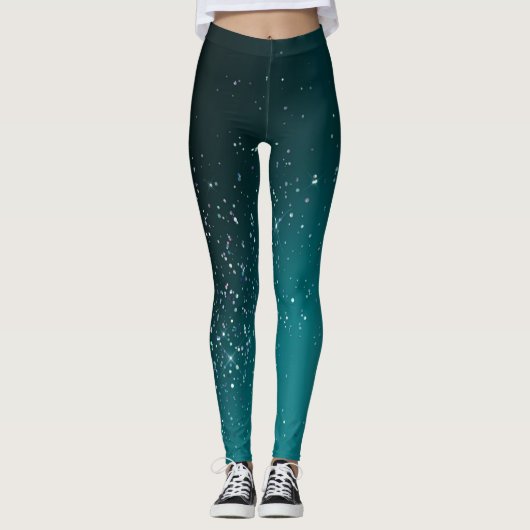 Holografischer Glitzer Leggings (Vorderseite)