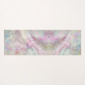 Holografischer Glitzer Marbled Pastel Alcohol Ink Yogamatte (Vorderseite (Horizontal))