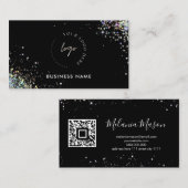 Holografischer Glitzer mit benutzerdefiniertem QR- Visitenkarte (Vorne/Hinten)