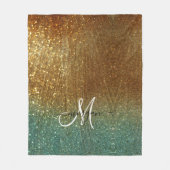 Holografischer Glitzer Monogram Fleece Blanket (Vorderseite)