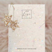 Holografischer Glitzer-Ohrringe aus Leichtgold Visitenkarte