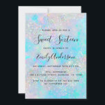 Holografischer Glitzer Opal Iridescent 16 . Geburt Einladung<br><div class="desc">Mit diesem funkelnd Design laden Freunde und Familie ein,  Ihr 16 . Geburtstag zu feiern</div>