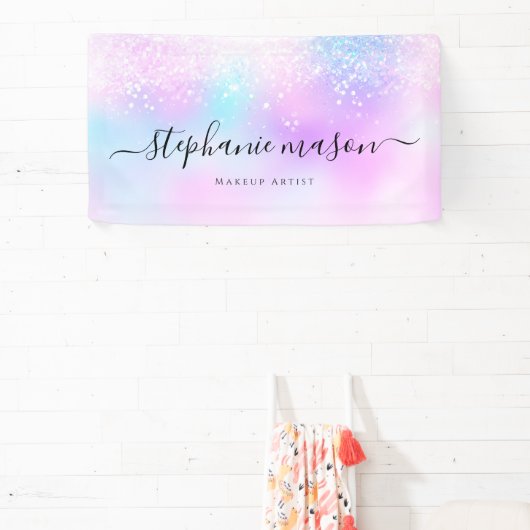 Holografischer Glitzer Pastel Girly Banner (InSitu)