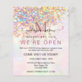 Holografischer Glitzer Pearl Wir sind Open Elegant Flyer (Hinten)