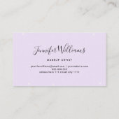 Holografischer Glitzer Pink Foil Lila Amethyst Visitenkarte (Rückseite)