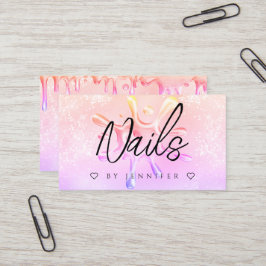 Holografischer Glitzer Polnischer Splash Tropfen N Visitenkarte