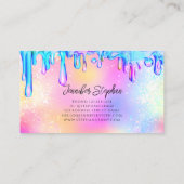 Holografischer Glitzer Polnischer Tropfen Nails Tr Visitenkarte (Rückseite)