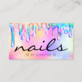 Holografischer Glitzer Polnischer Tropfen Nails Tr Visitenkarte (Vorderseite)