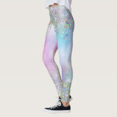 Holografischer Glitzer Rainbow Pastels Leggings (Links)