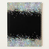 Holografischer Glitzer Rainbow Pastels | Monogramm Planer (Rückseite)