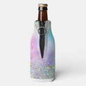 Holografischer Glitzer Rainbow Pastors Monogram Flaschenkühler (Flasche Rückseite)