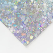 Holografischer Glitzer Rainbow Pastors Monogram Fleecedecke (Ecke)