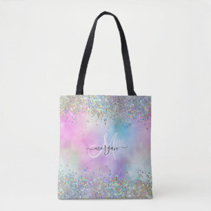 Holografischer Glitzer Rainbow Pastors Monogram Tasche