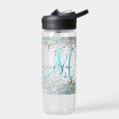 Holografischer Glitzer Rainbow Pastors Monogram Trinkflasche (Links)