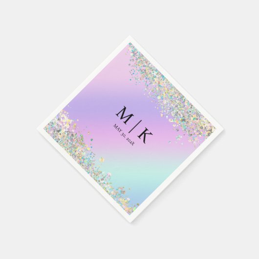 Holografischer Glitzer Serviette (Ecke)