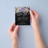 Holografischer Glitzer Staubreinigungshaus Schwarz Flyer (Gruppe)