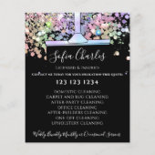 Holografischer Glitzer Staubreinigungshaus Schwarz Flyer (Hinten)