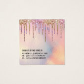 Holografischer Glitzer Tropfen Hair Clip Display K (Rückseite)