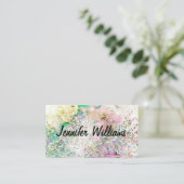 Holografischer Glitzer Wasserfarben Pastel Elegant Visitenkarte (Stehend Vorderseite)