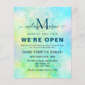 Holografischer Glitzer Wir sind Open Salon Moderne Flyer (Hinten)