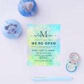 Holografischer Glitzer Wir sind Open Salon Moderne Flyer (Einzeln)