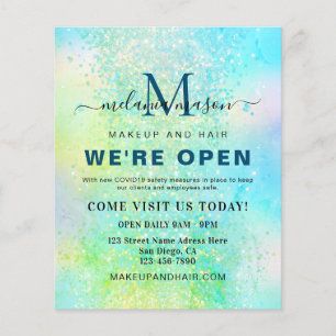 Holografischer Glitzer Wir sind Open Salon Moderne Flyer