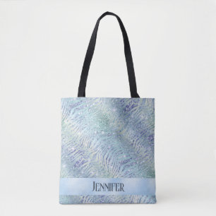 Holografischer Glitzer zebra print Tasche
