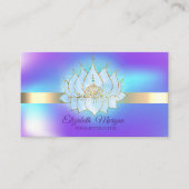 Holografischer Goldrand, Blauer Lotus Visitenkarte (Vorderseite)