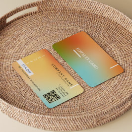 Holografischer Gradient Modern QR Code Treuekarte