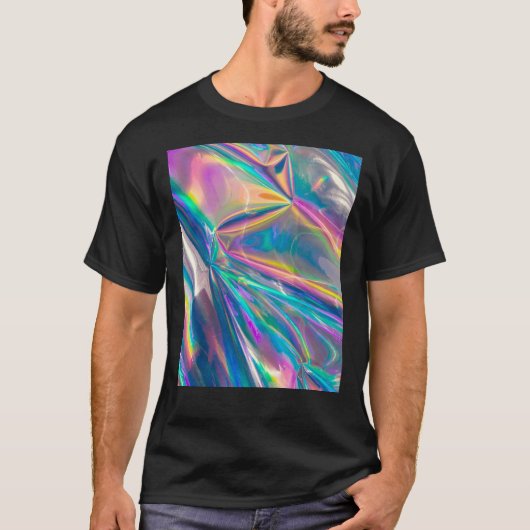 Holografischer grafischer T - Shirt (Vorderseite)