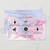 Holografischer Hintergrund Hologram Neon Candle Dankeskarte (Vorne/Hinten)