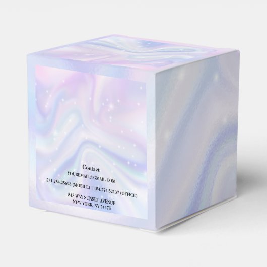 Holografischer Hintergrund Hologram Neon Overlay Geschenkschachtel (Rückseite)