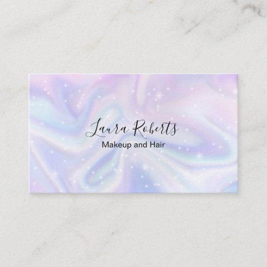 Holografischer Hintergrund Hologram Neon Overlay Visitenkarte (Vorderseite)