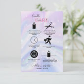 Holografischer Hintergrund Hologramm Neon Candle C Dankeskarte (Stehend Vorderseite)