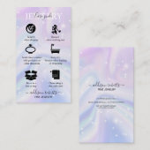 Holografischer Hintergrund Hologramm Neon Candle C Visitenkarte (Vorne/Hinten)