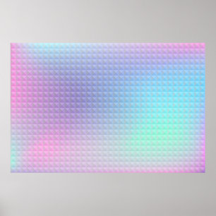 Holografischer Hintergrund. Hologramm-Störung. Meh Poster