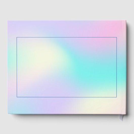 Holografischer Hintergrund in weichen Farben 2 Gäs Gästebuch (Rückseite)