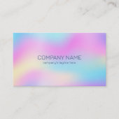 Holografischer Hintergrund in weichen Farben 4 Visitenkarte (Vorderseite)