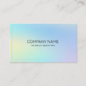 Holografischer Hintergrund in weichen Farben Visitenkarte (Vorderseite)
