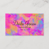 Holografischer Hintergrund Moderne, elegante Schri Visitenkarte (Vorderseite)